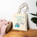 Tote Bag — “Guess who kept driving past the bookstore? Not me.” Literary Canvas Tote